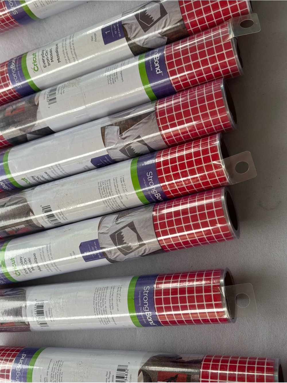 Cricut StrongBond Adhesive-Backed Red Grid Drawer Liner Rolls - Pack of 6